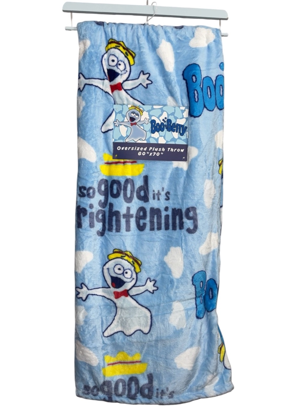 Boo-berry Throw Blanket - Light Blue